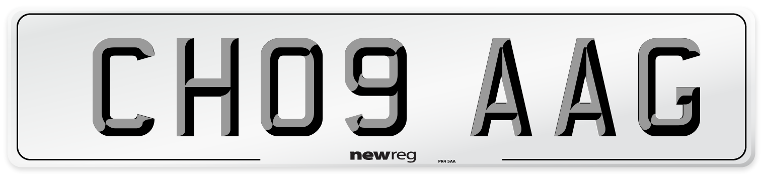 CH09 AAG Number Plate from New Reg
